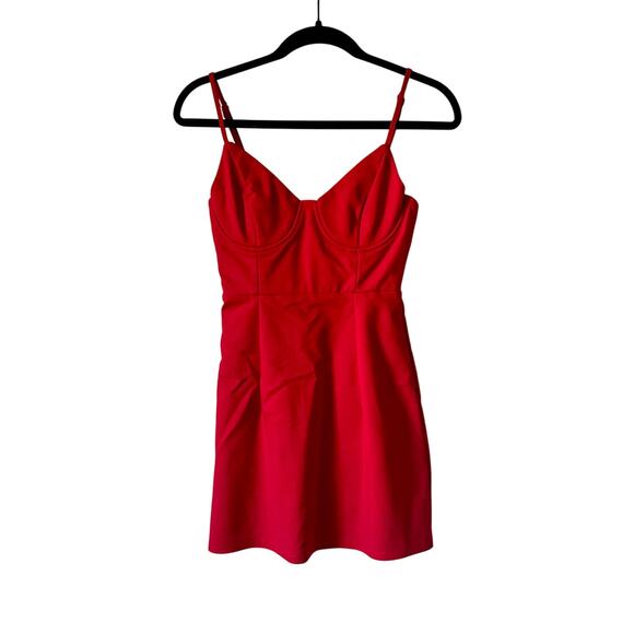Like New Princess Polly Red Spaghetti Strap Dress Size 2 Homecoming - Picture 2 of 8